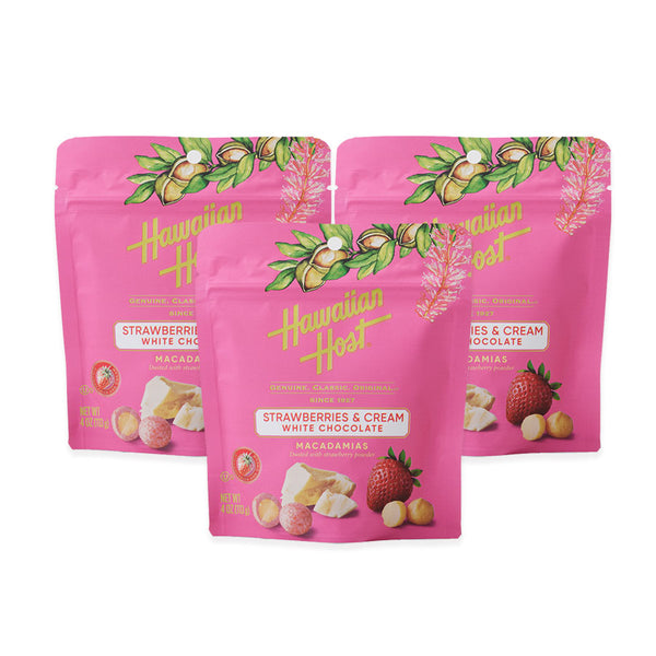 パラダイス ストロベリー&クリーム マカダミアナッツチョコレート(113g) 3袋セット